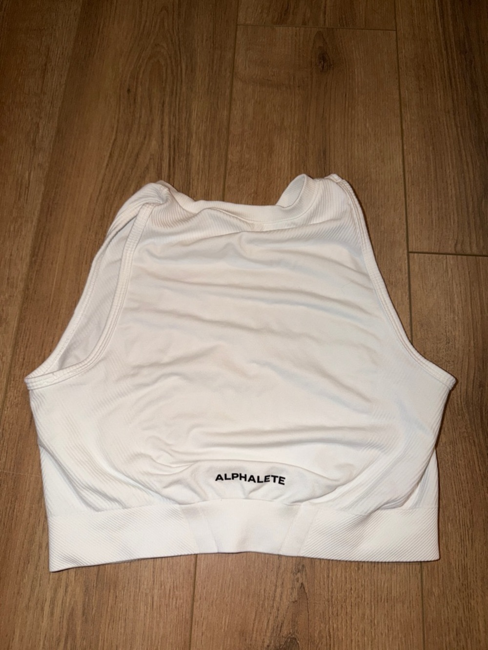 Alphalete Women's White High-Neck Crop Tank